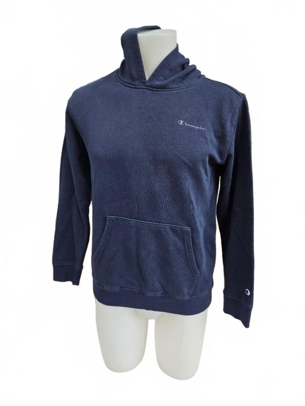 Champion Navy Pullover Hoodie XXL | Minimalist Logo Y2K Streetwear